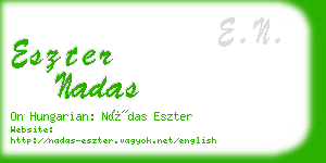 eszter nadas business card